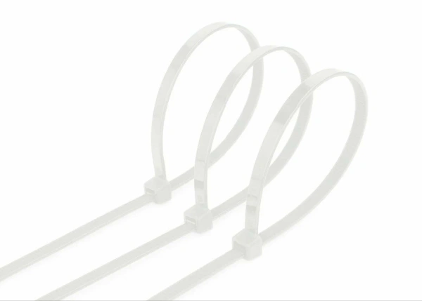 Хомуты нейлоновые для стяжки 2,5х200мм, белые 100 штук Милен 143524; 11615171